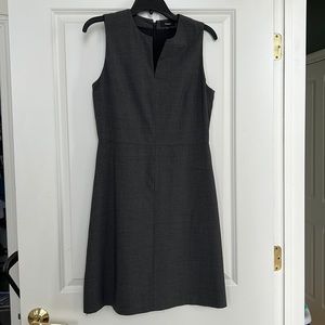 Theory Size 6 Charcoal A-Line Suiting Dress